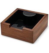KNODOS Wooden Espresso Knock Box Walnut Dump Bin for Coffee Grounds Disposal Durable, Shock-Absor...
