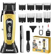 KEMEI KM-90-4 Professional Hair Clipper for Men Cord/Cordless Hair Cutting Kits, Hair & Beard Tri...