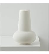Mdaolv Ceramic Vase Plant Vase Pampas Grass Vase Matte White Flower Vase 8inch Tall Boho Vase Hom...