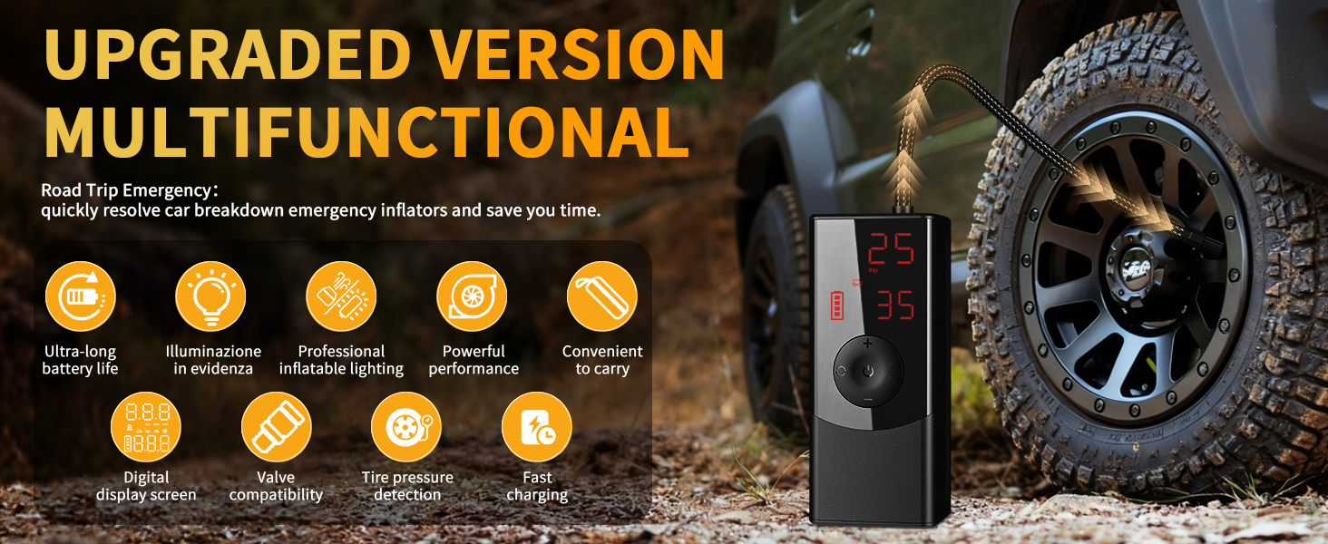 Tire Inflator Portable Air Compressor