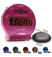 loud alarm clock for hearing impaired, Pink