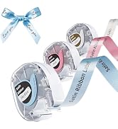 Phomemo P12 Satin Ribbon Label Tape for Gift Wrapping, Bows, Craft Wedding, 12mm x 2m Compatible ...