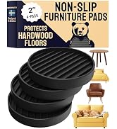 CasterMaster Rubber Furniture Pads - Non Slip Caster Cups & Couch Stoppers for Hardwood Floors - ...