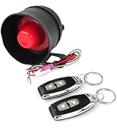 YOMTOVM 12V Car Alarm System, Anti-Theft Horn Siren with 7-Levels Sensitivity Universal Security ...