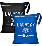 2 Pcs Large Travel Laundry Bag Waterproof Wet Dry Bag Washable Dirty Clothes Bag Bathing Suit Wor...
