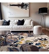Rugshop Modern Bright Flowers Non-Slip (Non-Skid) Area Rug 5 X 7 (5' 3