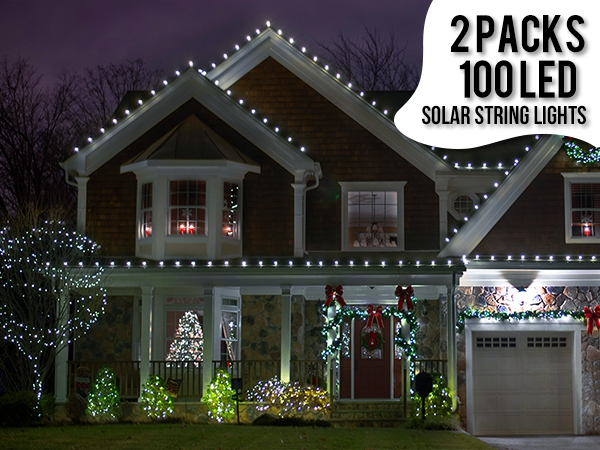 100 LED Solar Lights
