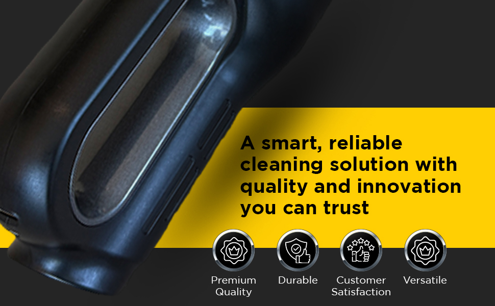 Cordless Luminoire vacuum package with washable HEPA filters, flexible hose, crevice tool