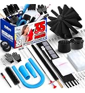 Holikme 20 Pieces Dryer Vent Cleaner Kit, Include 30Feet Dryer Vent Cleaning Brush, Dryer Lint Va...