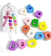 Maerolre 20Pcs Large Letter Beads, 20mm Big Acrylic Bubble Alphabet Beads, Colorful Plastic Beads...