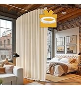 RoomDarkning Room Divider Curtains with Ceiling Track, 95% Blackout Heavy Track Ceiling Curtains ...