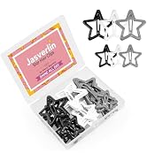 JASVERLIN 36 Pcs Black Star Snap Hair Clips, Y2k Cute Barrettes for Women Girls Thin Thick Hair, ...
