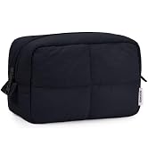 Narwey Puffy Makeup Bag for Travel Women Girl, Quilted Makeup Bag Cosmetic Bag, Cute Puffer Make ...