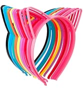 CAVETEE Cat Ear Headband,Plastic Headband for Women and Girls Hair Hoops Hair Band Kitty Ears Hai...