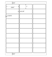 MFLABEL Sheets 30-UP Easy to Peel Address Labels 1"x2-5/8" White Shipping Labels(7,500 Labels)