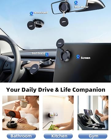 Dashboard phone holder curved