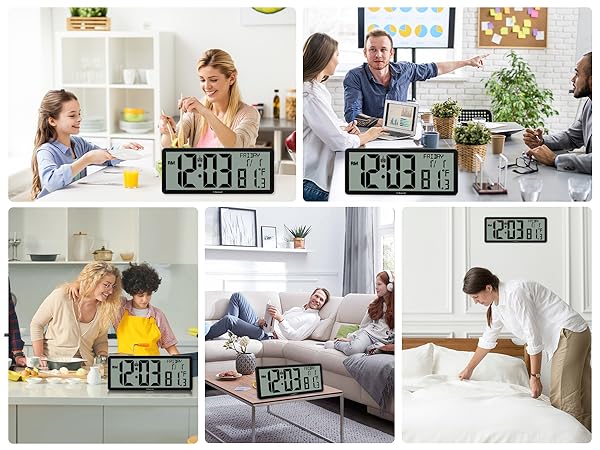 battery operated digital wall clock