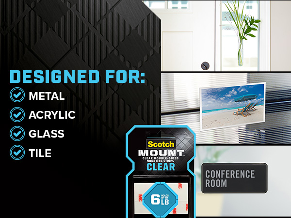 Designed for metal, acrylic, glass, tile