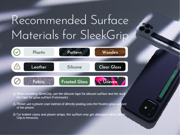recommended surface material adhesive auxillary tape silicone glass