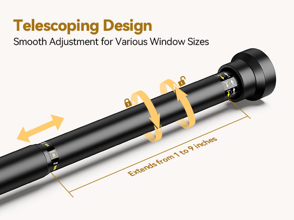 yafex heavy duty curtain rods for living room and bedroom windows