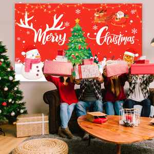 merry christmas banner backdrop