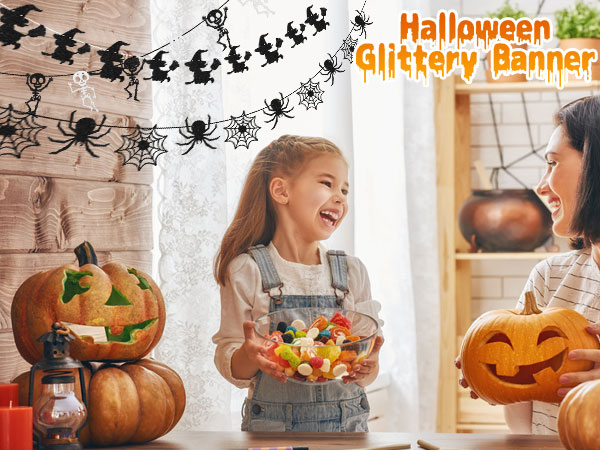 Halloween Glittery Banner