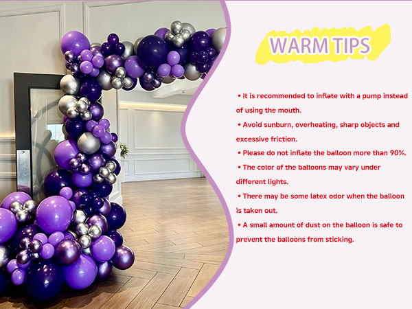 Black Purple silver balloons