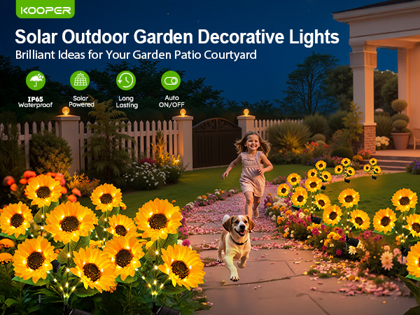 Solar lights outdoor decorative