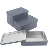 6 Pieces Rectangular Empty Tin Box Containers for Gift, Jewelery & Home Organization, 7.4 x 4.5 x...