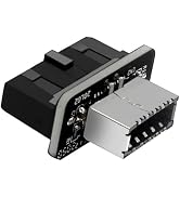 WLGQ USB 3.0 19-Pin to USB 3.2 Type E Adapter, Internal Motherboard Converter, Front Panel Type-C...