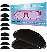 GMS Optical 1.3mm Ultra-Thin Anti-slip Adhesive Contoured Silicone Eyeglass Nose Pads with Super ...