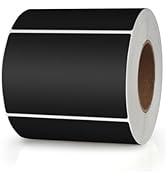 Meitaat Black Rectangle Stickers 3 x 2 Inch Color Coding Labels Vinyl Roll Self-Adhesive Waterpro...