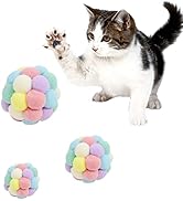 Andiker Cat Ball Toy, Handmade Colorful Woolen Yarn Balls for Cats Doing Exercise and Scratching ...
