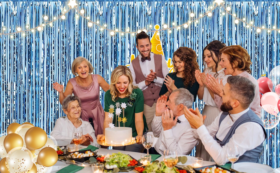 Tinsel Curtain Party Backdrop