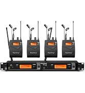 Depusheng TX4 Wireless in Ear Bodypacks Monitor System, 2-Channel Wireless IEM System, Metal IEM ...