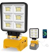 T-SUN 50W 5000LM LED Work Light, Cordless Portable Light for Dewalt 20V Max Battery(Not Included)...