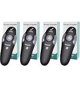 4 Unit Presentation Clickers for PowerPoint, Wireless Presenter Remote | Slide Clickers with Red ...