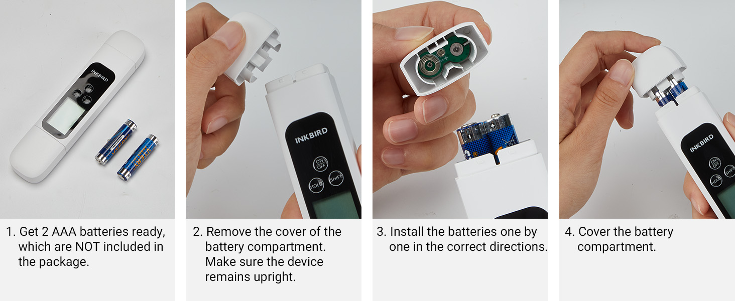 How to open the battery cover and insert the battery