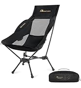 MOON LENCE High Back Folding Camping Chair, 330lbs Portable Compact Chair with Wide Seat & Ergono...