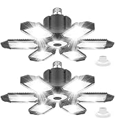 Led Garage Lights 2 Pack 200W Super Bright Ceiling Led Shop Lights, E26/E27 Base, 6500K, 22000LM ...