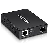 TRENDnet Gigabit Poe Pd SFP Fiber Media Converter, Poe Powered 100/1000Base-T to SFP Fiber Media ...