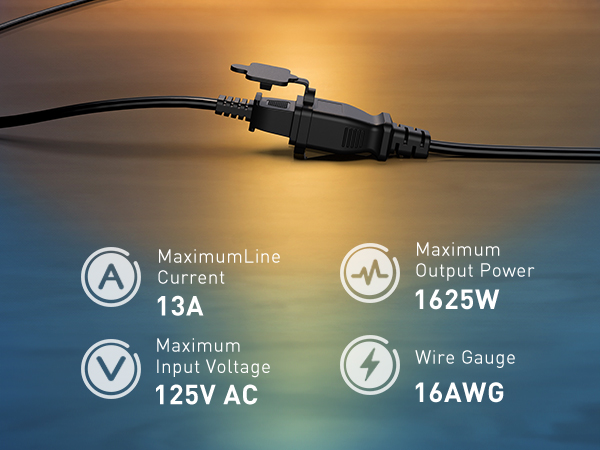 360° Rotating Flat Plug Short Extension Cord