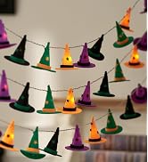 fesopial Halloween String Lights, 9.8FT 20 LED Halloween Fairy Light Decor | Orange Purple Black ...