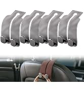 Headrest Hooks for Car, 2026 New Leather Headrest Hooks for Car, Multifunctional Double Hook Hold...