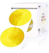 PARLAIM 3 Inch Watercolor Yellow Circle Thermal Sticker Labels, Self-Adhesive Round Address Label...