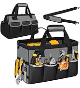 NECKORY Tool Bag, Portable Tool Box Organizer Adjustable Shoulder Strap, Carry Tool Tote Heavy Du...
