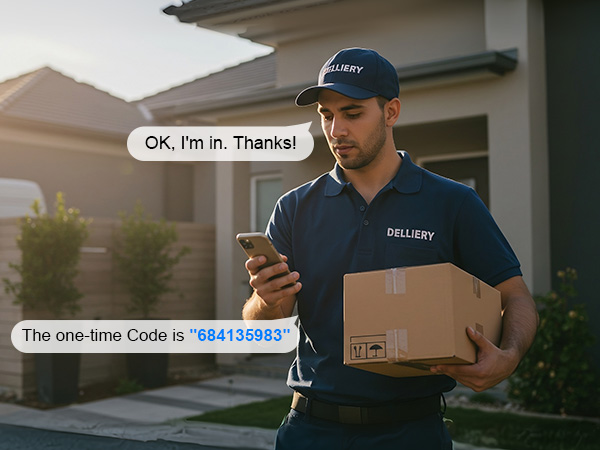 smart door lock with handle