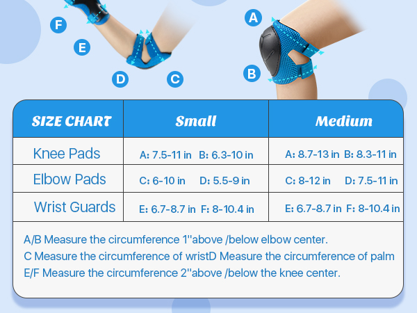 kids knee pads and elbow pads set