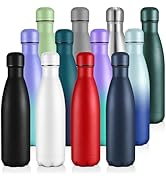 Volhoply 17oz Insulated Water Bottles Bulk, Stainless Steel Vacuum Bottle Metal Water Flask, Avai...