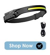 LED Headlamp Rechargeable, 5 Modes Motion Sensor Headlight Flashlight for Adults & Kids, 230° Wid...